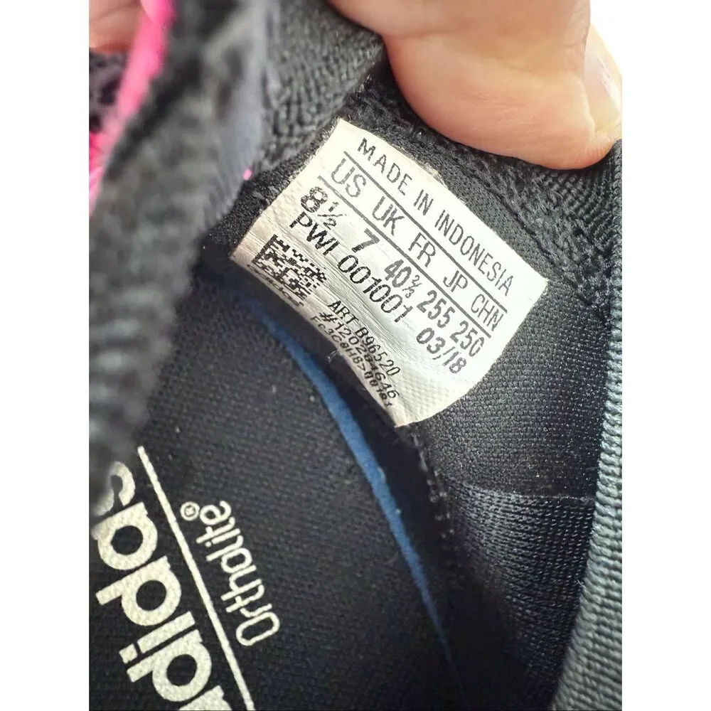Adidas Womens Black Pink Quesa Cloudfoam Ortholite Running Sneakers Size 8.5